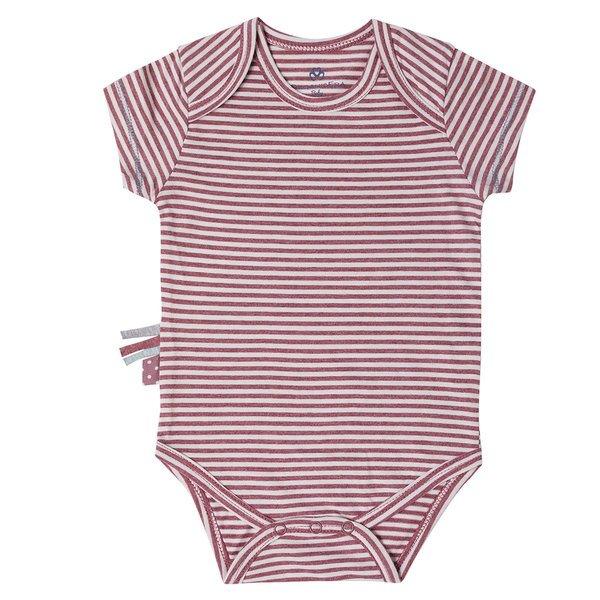 Kurzarm-body Unisex Bordeaux 12-18M von OrganicEra