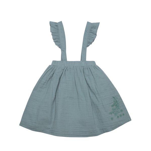 Kleid Muslin Unisex Nebelblau 18-24M von OrganicEra