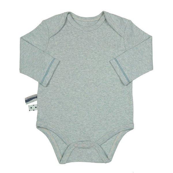 Langarm-body Unisex Pastellgrün 3-6M von OrganicEra