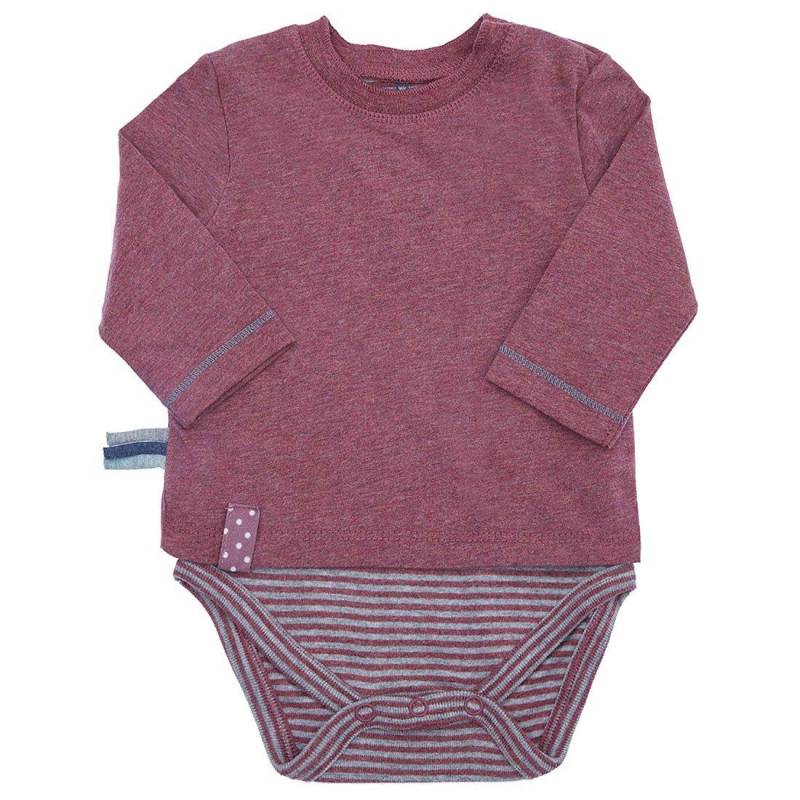 Langarm-bodyshirt Unisex Bordeaux 3-6M von OrganicEra