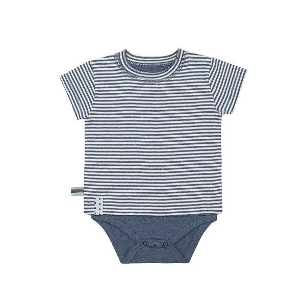 Kurzarm-bodyshirt Unisex Indigo 3-6M von OrganicEra