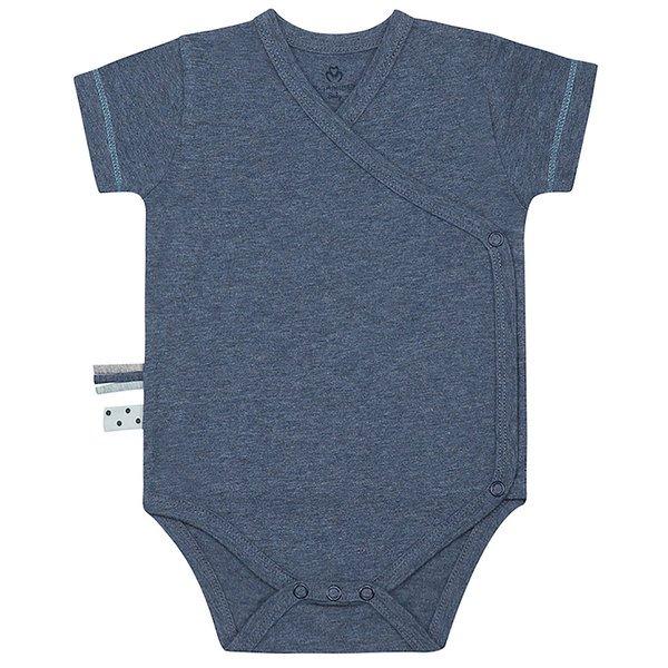 Wickel-kurzarmbody Unisex Indigo 3-6M von OrganicEra