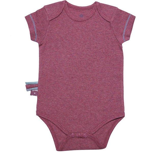 Kurzarm-body Unisex Bordeaux 3-6M von OrganicEra