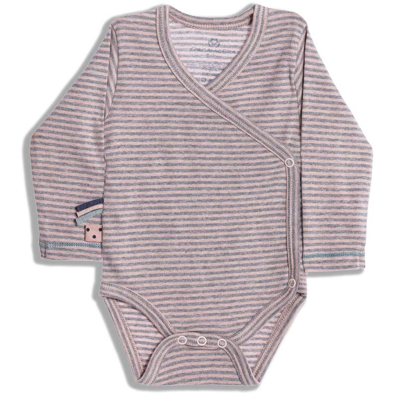 Wickel-langarmbody Unisex Rosa 3-6M von OrganicEra