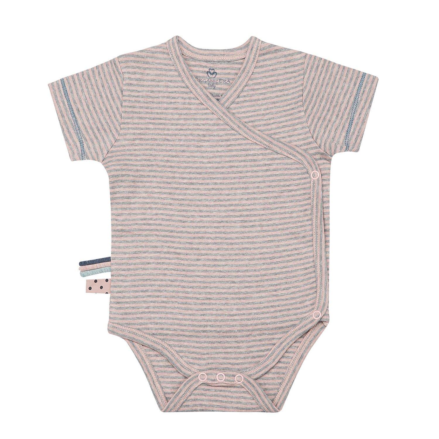 Wickel-kurzarmbody Unisex Rosa 6-12 mesi von OrganicEra