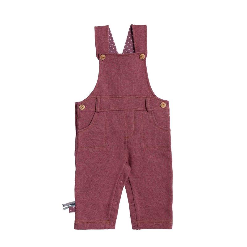 Latzhose Unisex Bordeaux 6-12 mesi von OrganicEra