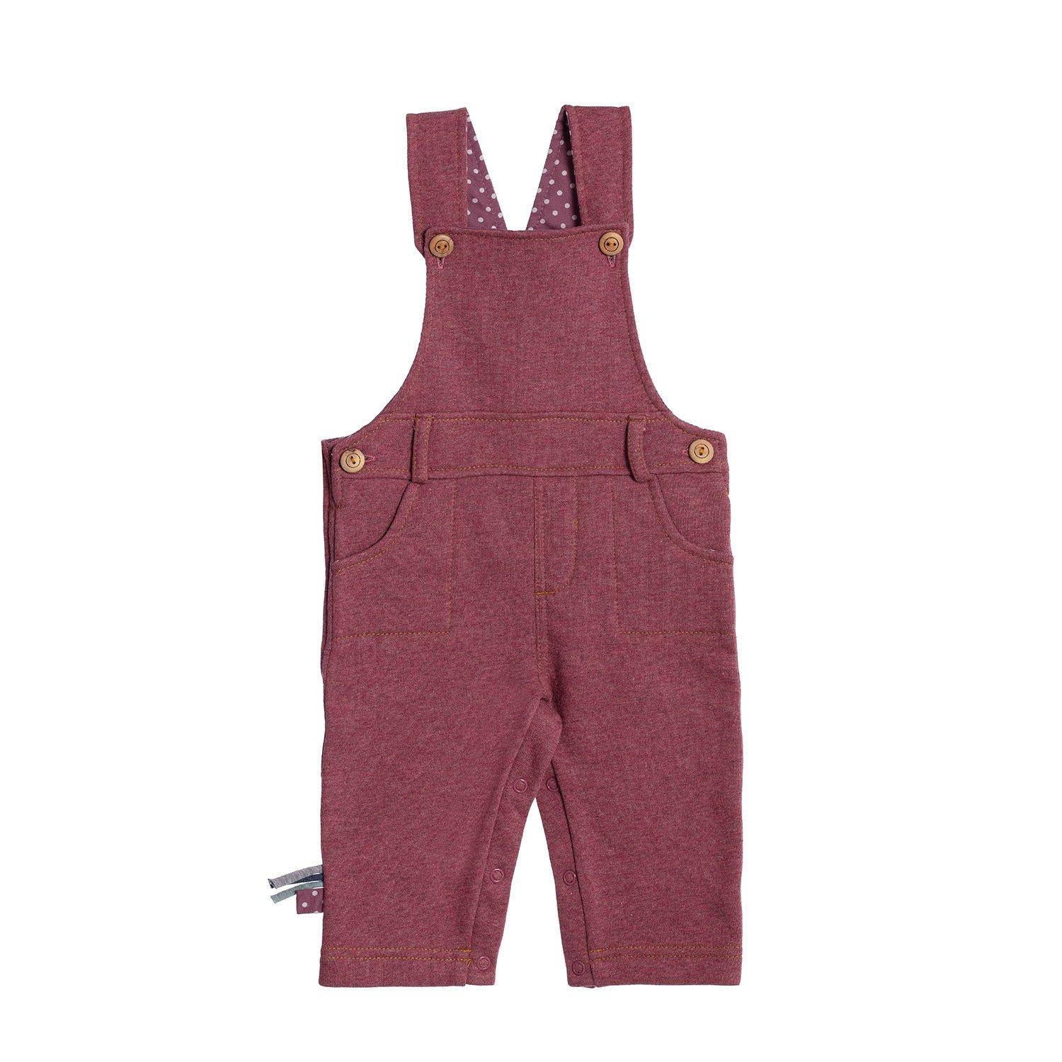 Latzhose Unisex Bordeaux 12-18M von OrganicEra