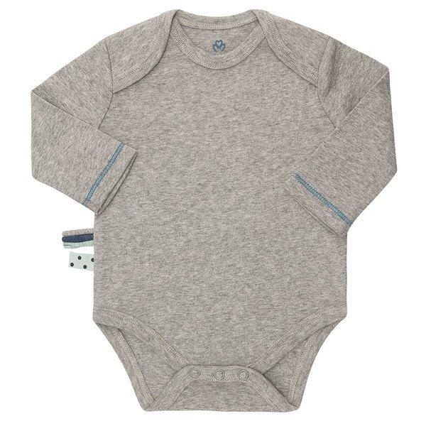 Langarm-body Unisex Taubengrau 12-18M von OrganicEra