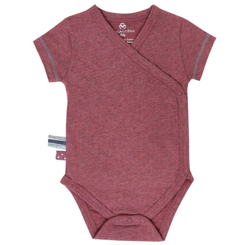 Wickel-kurzarmbody Unisex Bordeaux 12-18M von OrganicEra