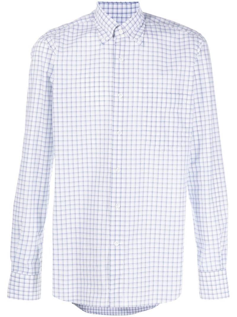 Orian check-print shirt - Blue von Orian