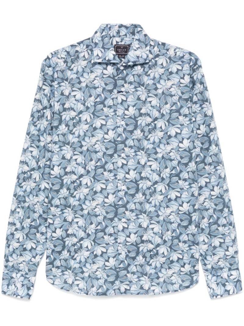 Orian floral-print shirt - Blue von Orian