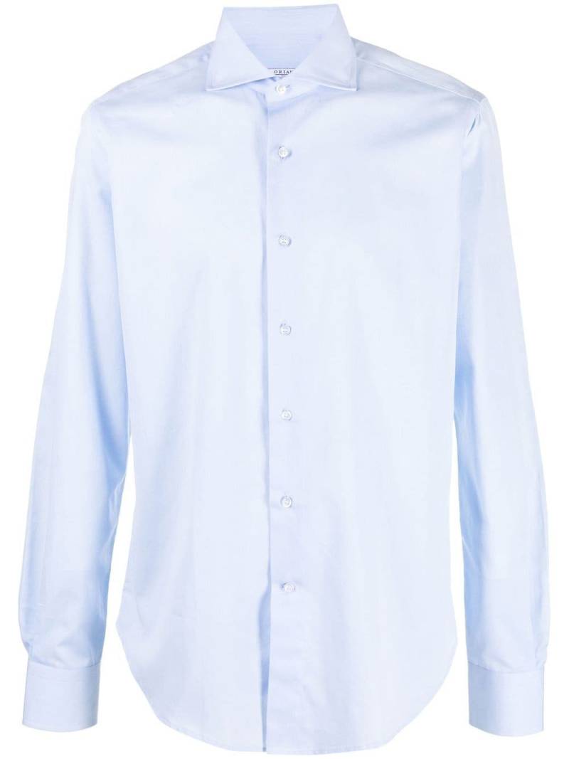 Orian long-sleeve button-up shirt - Blue von Orian