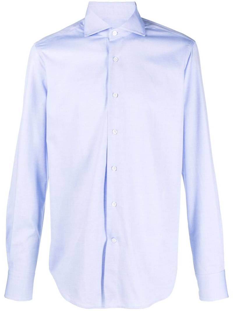 Orian long-sleeve cotton shirt - Blue von Orian