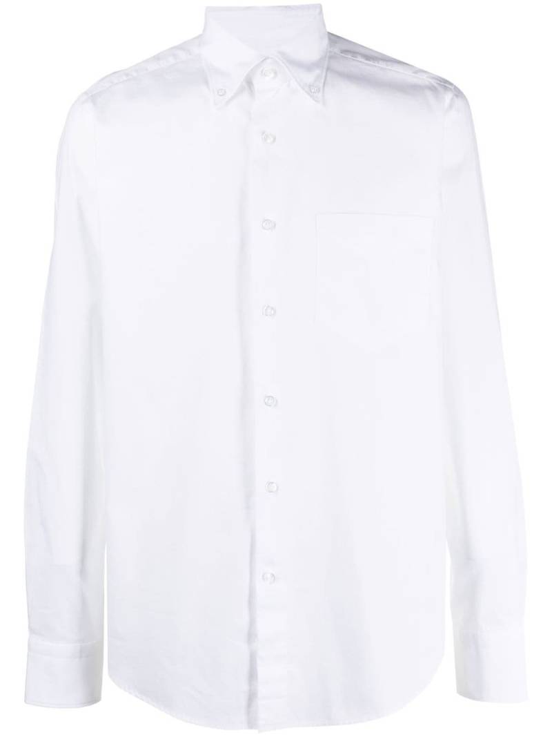 Orian long sleeve cotton shirt - White von Orian