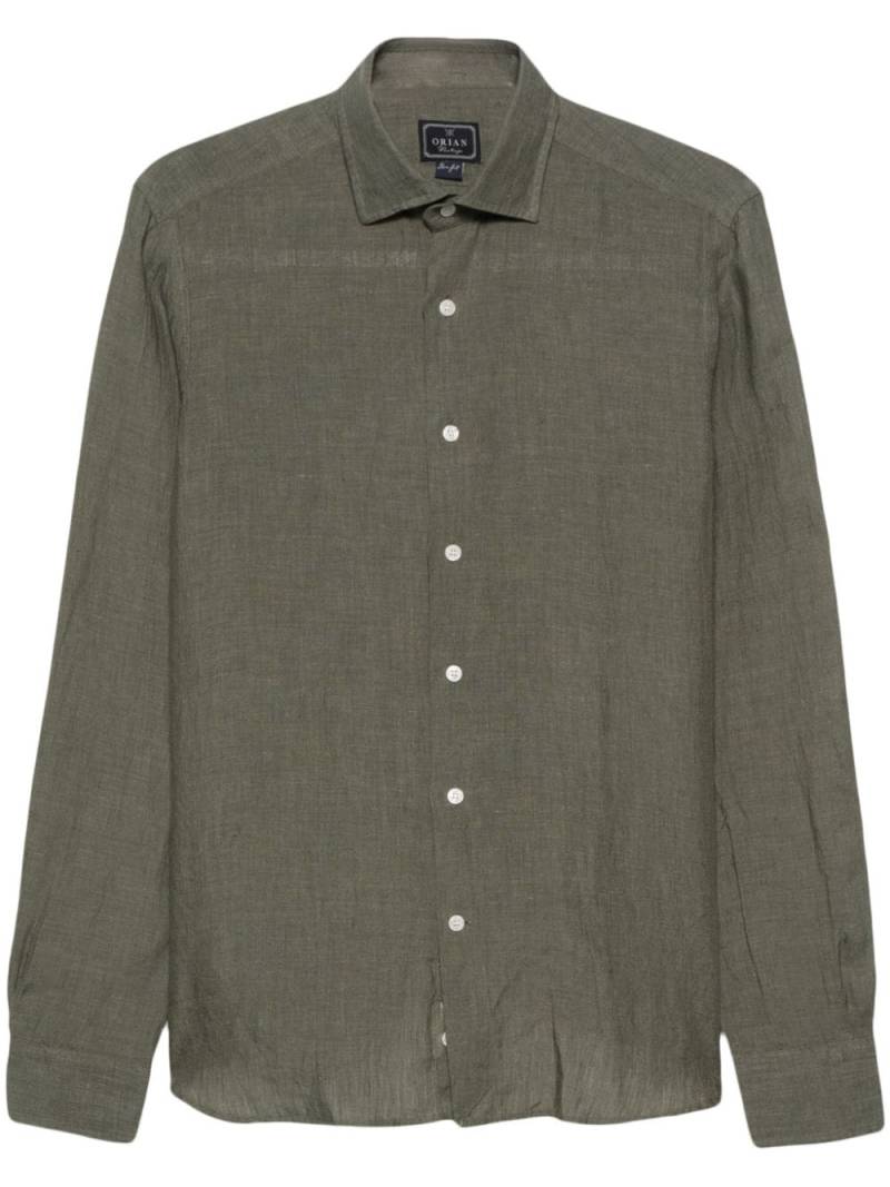 Orian long-sleeve linen shirt - Green von Orian