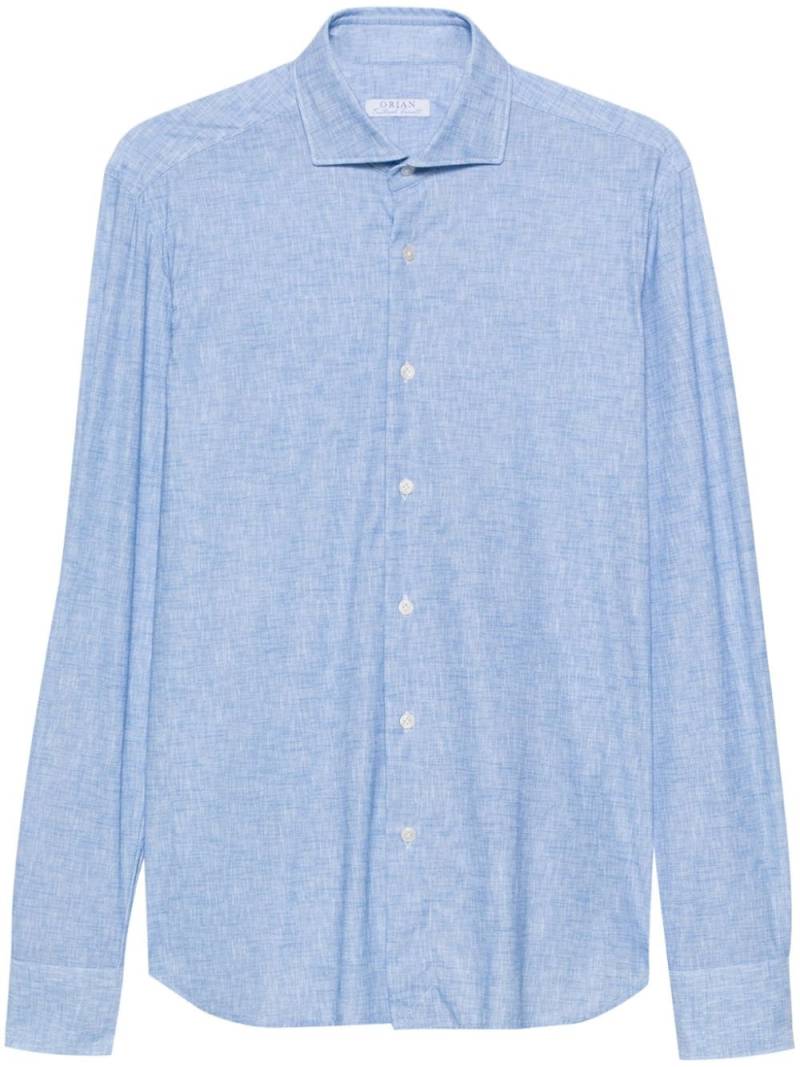 Orian mélange-effect shirt - Blue von Orian