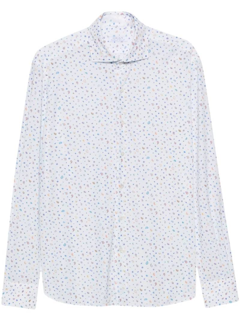 Orian paisley-print long-sleeve shirt - White von Orian