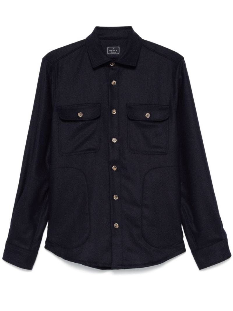 Orian wool shirt jacket - Blue von Orian