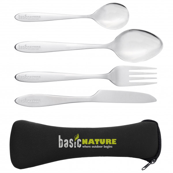 Origin Outdoors - Besteckset Biwak Dinner schwarz/grau/weiß von Origin Outdoors