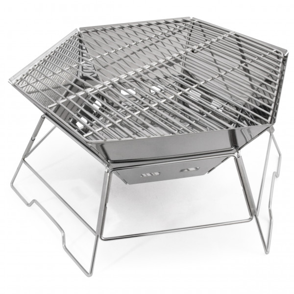 Origin Outdoors - Grill- Und Feuerschale Hexagon - Grill Gr 40 x 45 cm stainless steel von Origin Outdoors