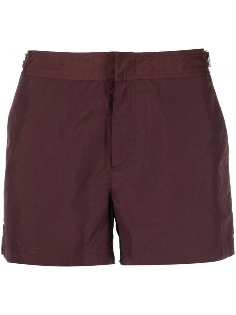 Orlebar Brown Bulldog concealed-front fastening swim shorts - Red von Orlebar Brown