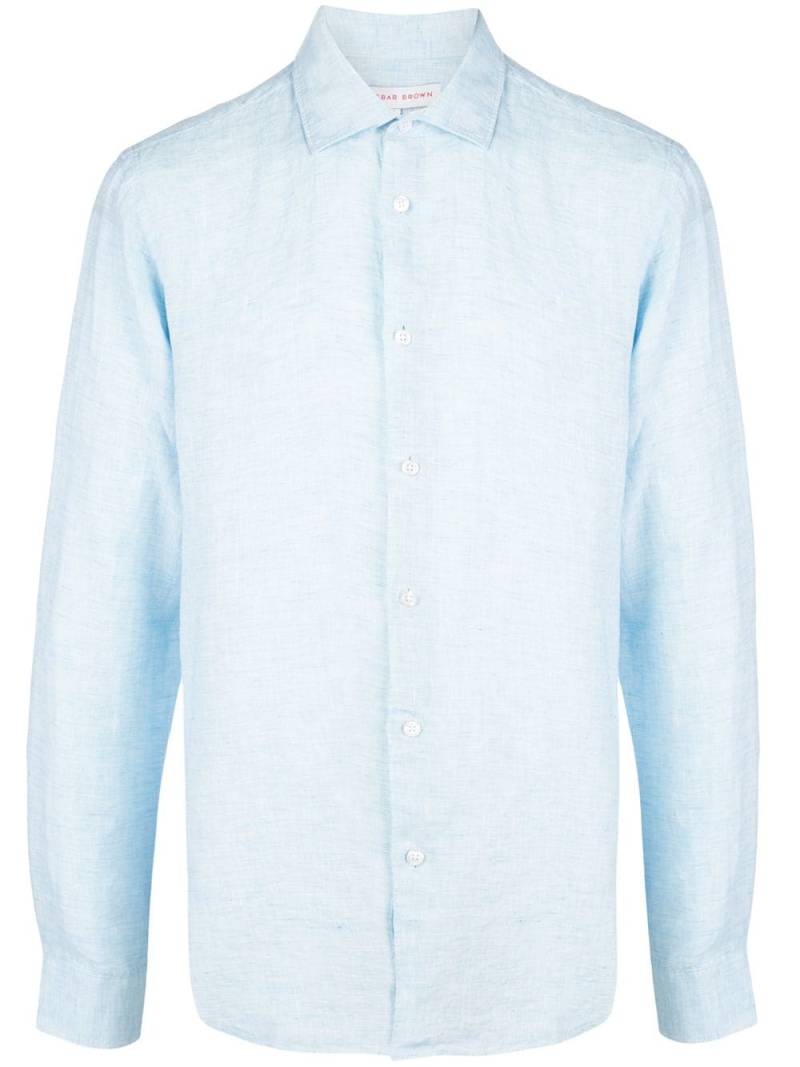 Orlebar Brown Giles long-sleeved shirt - Blue von Orlebar Brown