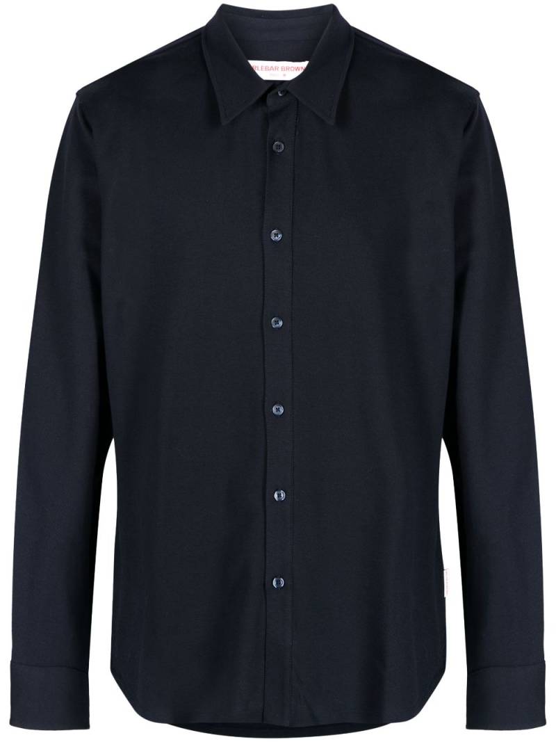 Orlebar Brown Giles piqué cotton shirt - Blue von Orlebar Brown