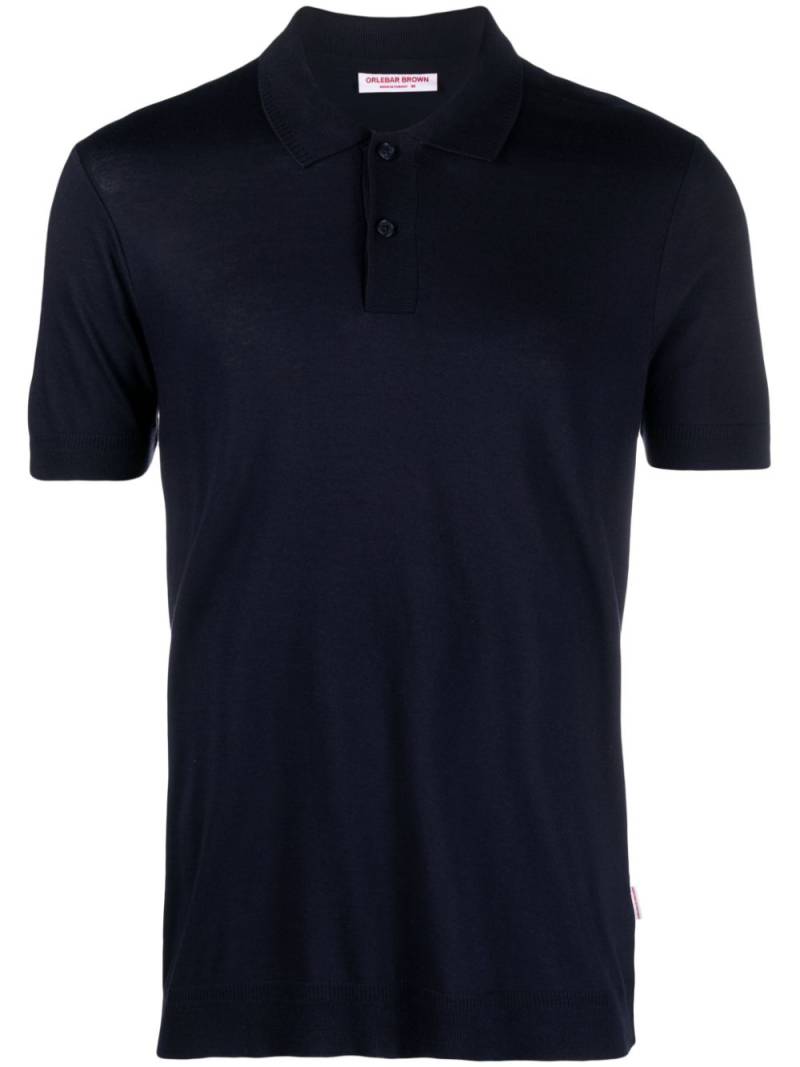 Orlebar Brown Jarrett fine-knit polo shirt - Blue von Orlebar Brown