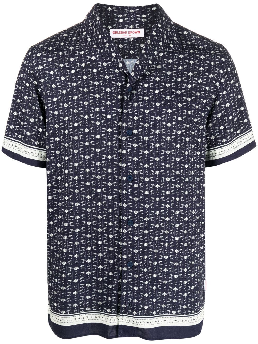 Orlebar Brown floral-print short-sleeve shirt - Blue von Orlebar Brown