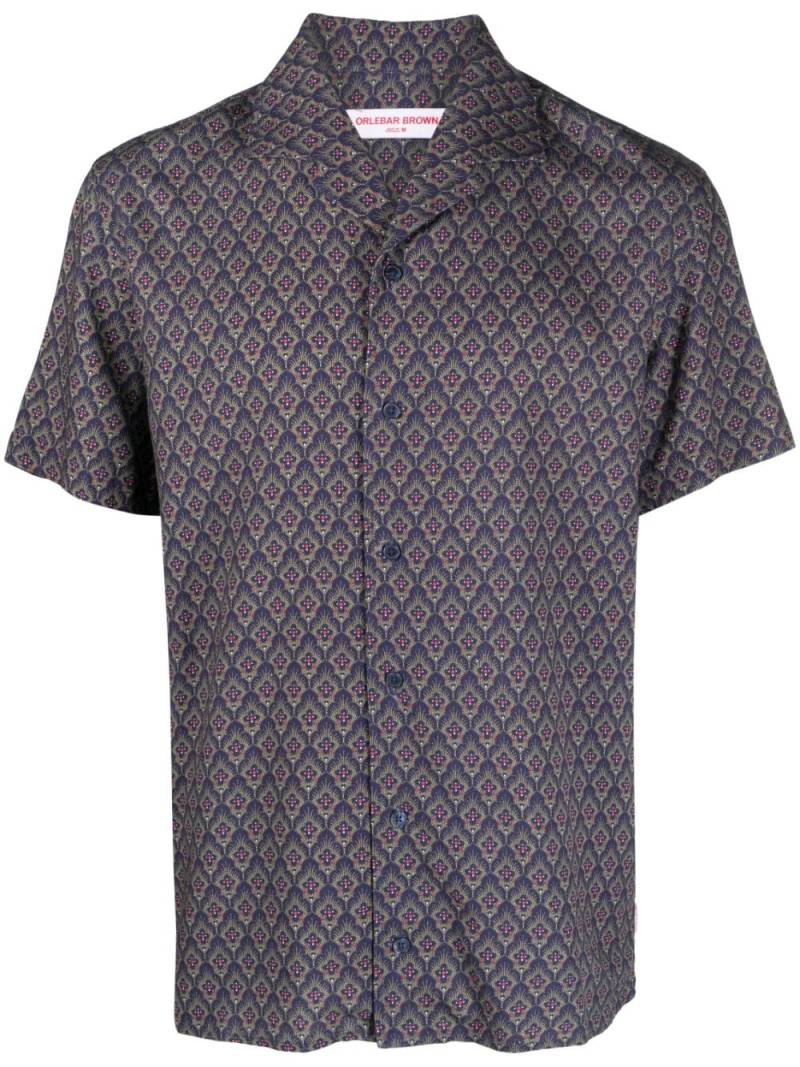 Orlebar Brown graphic-print shirt - Blue von Orlebar Brown