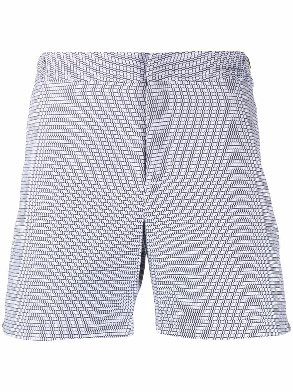 Orlebar Brown jacquard pattern swim shorts - Blue von Orlebar Brown