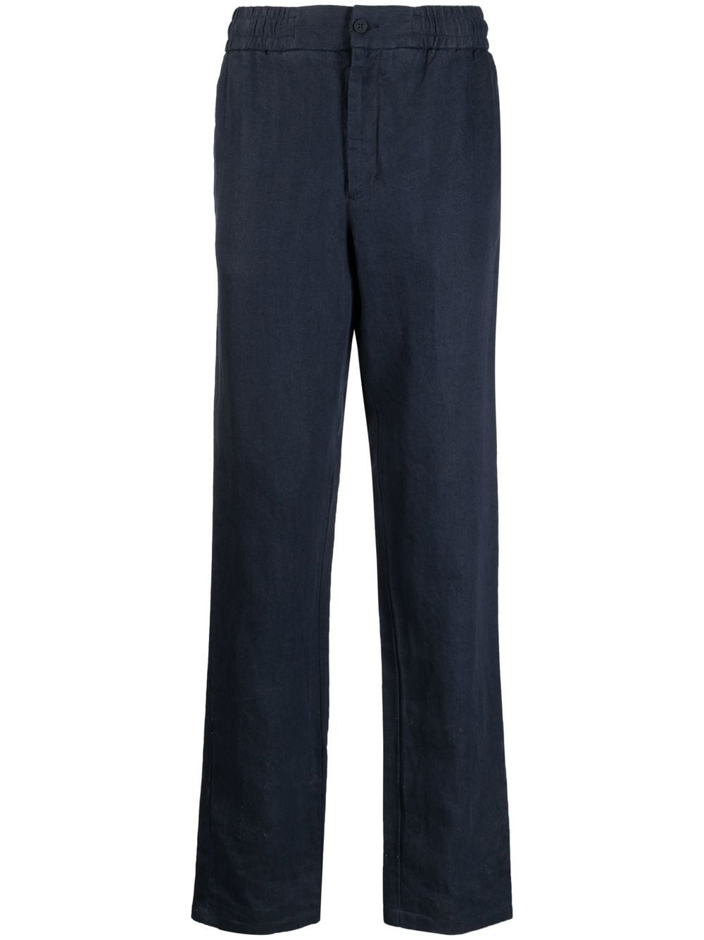 Orlebar Brown linen straight-leg trousers - Blue von Orlebar Brown