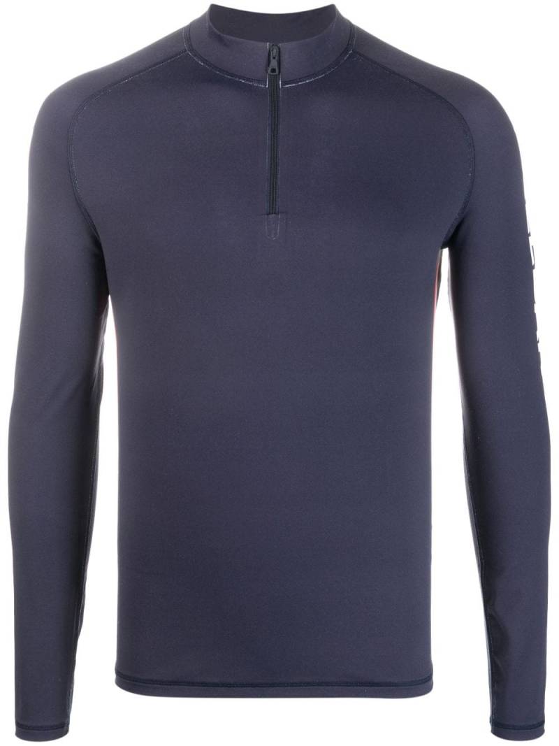 Orlebar Brown logo-print compression jumper - Blue von Orlebar Brown