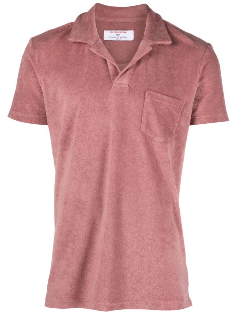 Orlebar Brown short-sleeved terry-cloth polo shirt - Pink von Orlebar Brown