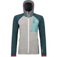 ORTOVOX Damen Fleecejacke Classic Knit Hoodie petrol | L von Ortovox