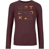 ORTOVOX Damen Funktionsshirt 185 Merino Brand Outline dunkelrot | L ORTOVOX Damen Funktionsshirt 185 Merino Brand Outline dunkelrot | L von Ortovox