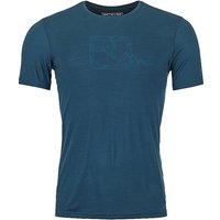 ORTOVOX Herren Funktionsshirt 120 Cool Tec Logo petrol | L von Ortovox