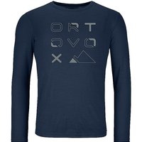 ORTOVOX Herren Funktionsshirt 185 Merino Brand Outline dunkelblau | L von Ortovox