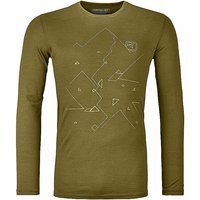 ORTOVOX Herren Funktionsshirt 185 Merino Tangram olive | XXL von Ortovox