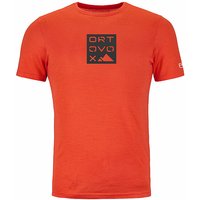 ORTOVOX Herren Funktionsshirt Square 185 Merio orange | L von Ortovox