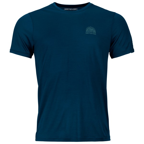 Ortovox - 120 Cool Tec Mountain Stripe T-Shirt - Merinoshirt Gr XXL deep ocean von Ortovox