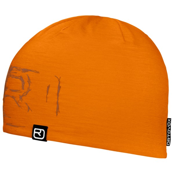 Ortovox - 120 Tec Logo Beanie - Mütze Gr 50-56 cm orange von Ortovox