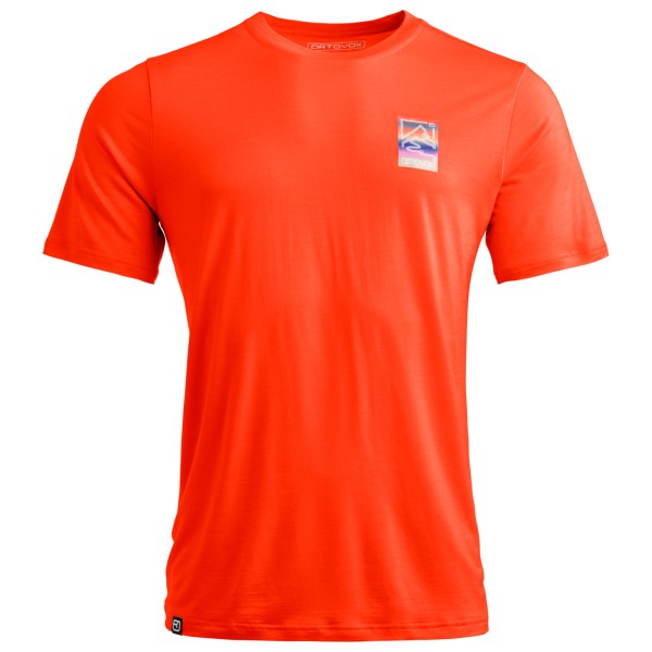 Ortovox - 140 Cool Mountain Gradient T-Shirt - Merinoshirt Gr M orange von Ortovox