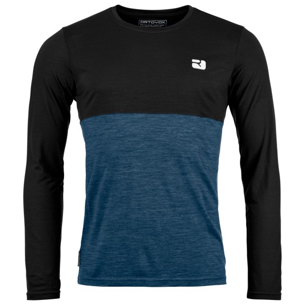 Ortovox - 150 Cool Logo L/S - Merinoshirt Gr S schwarz/blau von Ortovox