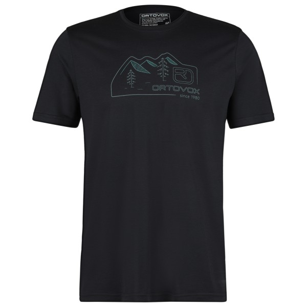 Ortovox - 150 Cool Vintage Badge T-Shirt - Merinoshirt Gr L;M;S;XL;XXL blau;gelb;schwarz Ortovox - 150 Cool Vintage Badge T-Shirt - Merinoshirt Gr L;M;S;XL;XXL blau;gelb;schwarz von Ortovox
