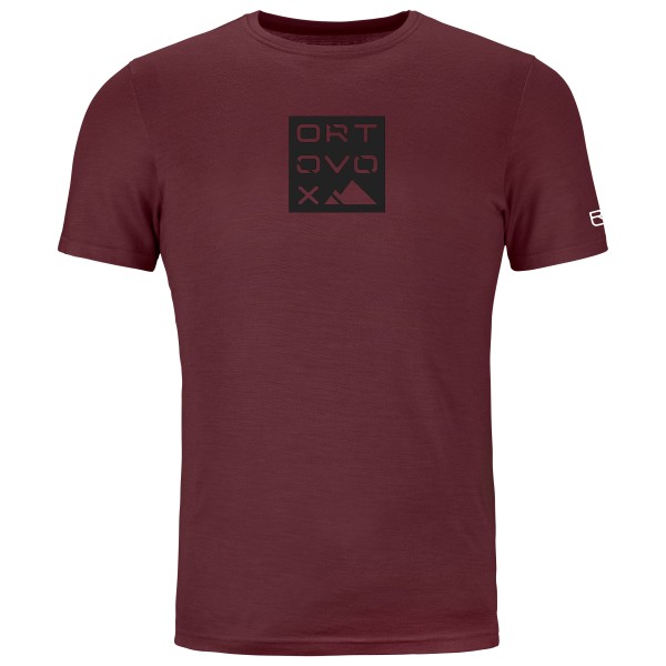 Ortovox - 185 Merino Square TS - Merinoshirt Gr L winetasting von Ortovox