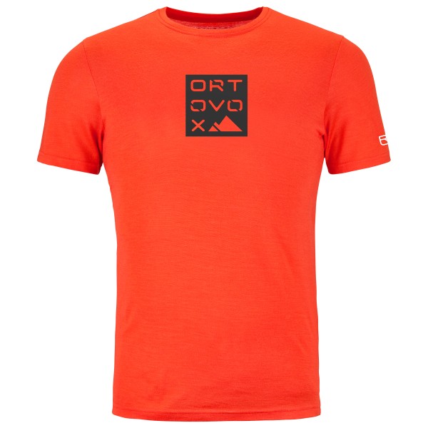 Ortovox - 185 Merino Square TS - Merinoshirt Gr XL orange von Ortovox