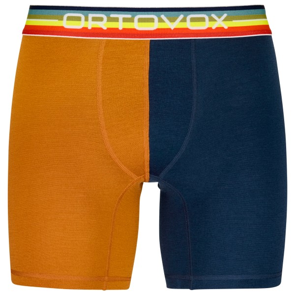 Ortovox - 185 Rock'N'Wool Boxer - Merinounterwäsche Gr L orange/blau von Ortovox