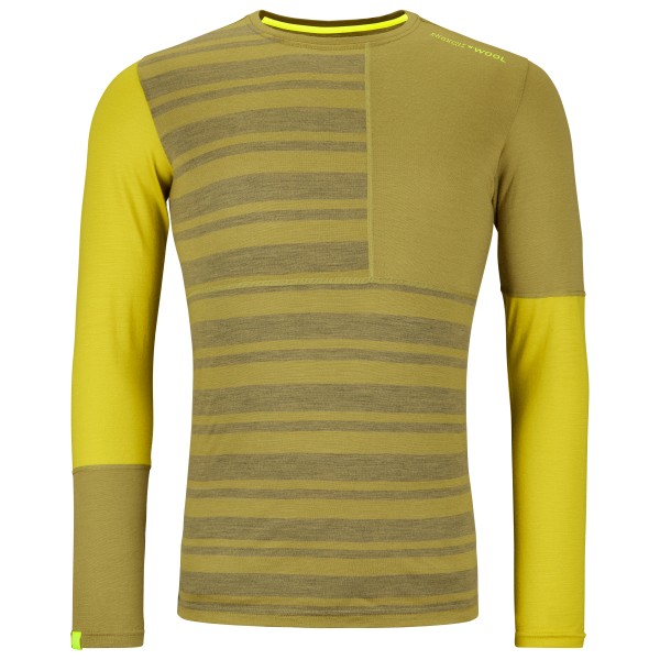 Ortovox - 185 Rock'N'Wool Long Sleeve - Merinounterwäsche Gr L gelb/oliv Ortovox - 185 Rock'N'Wool Long Sleeve - Merinounterwäsche Gr L gelb/oliv von Ortovox