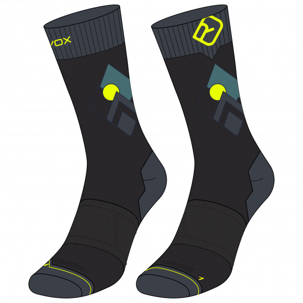 Ortovox - Alpine Light Comp Mid Socks - Merinosocken Gr 42-44 schwarz von Ortovox